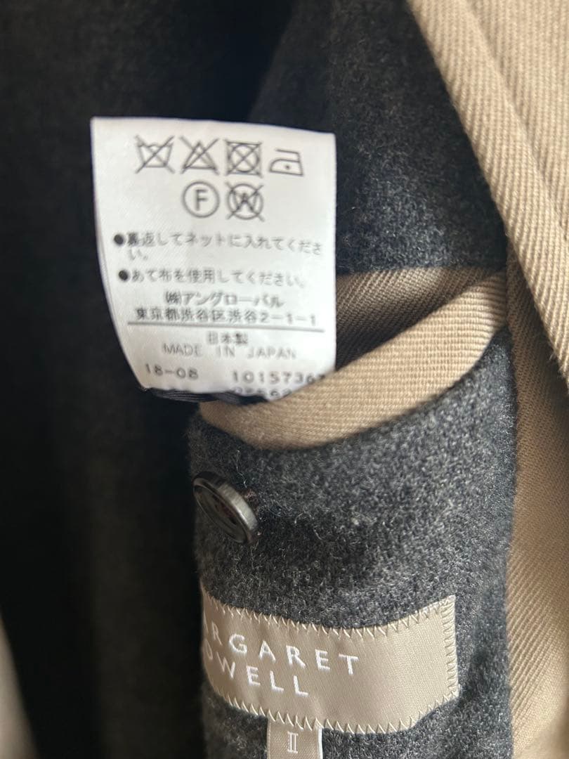 マーガレットハウエル　ベージュ ステンカラー　コート II 美品M MHL