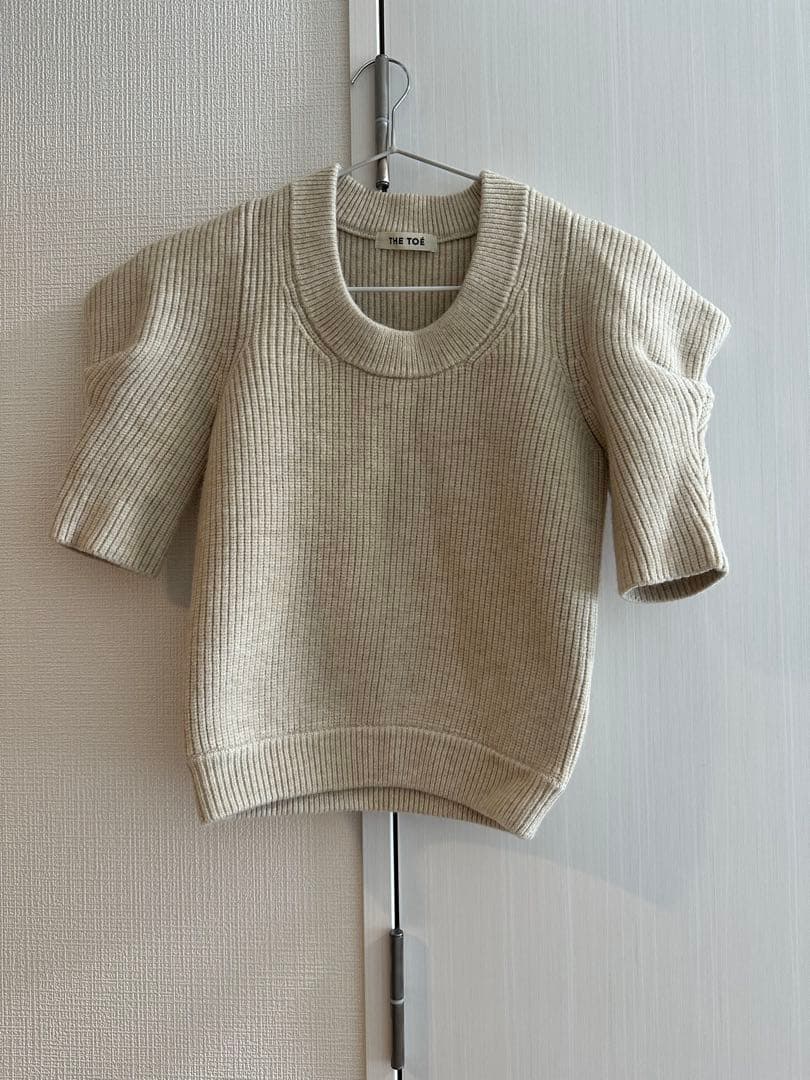 ぽんぽぽTHE TOE Moussaka Crop Knit（beige）