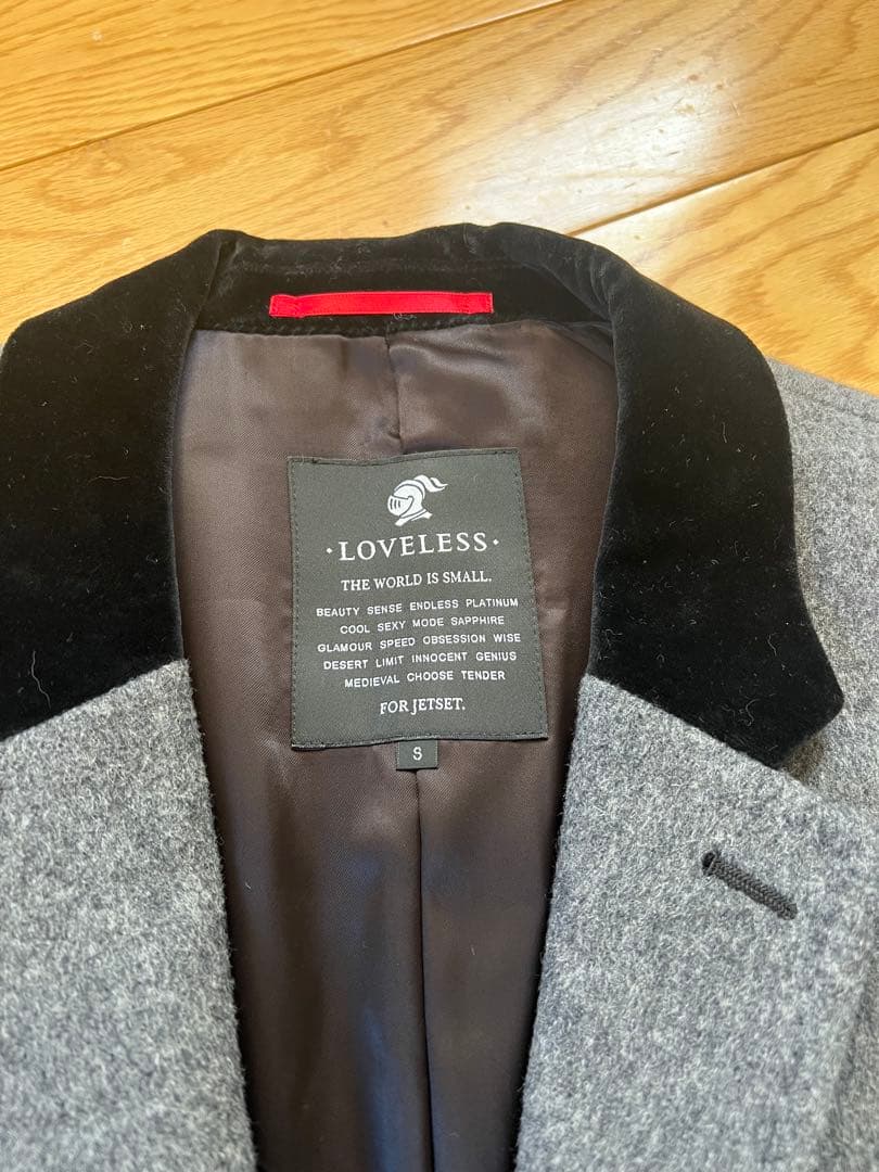 美品！【LOVELESS】ラブレスMENS グレーチェスターコート メンズコート