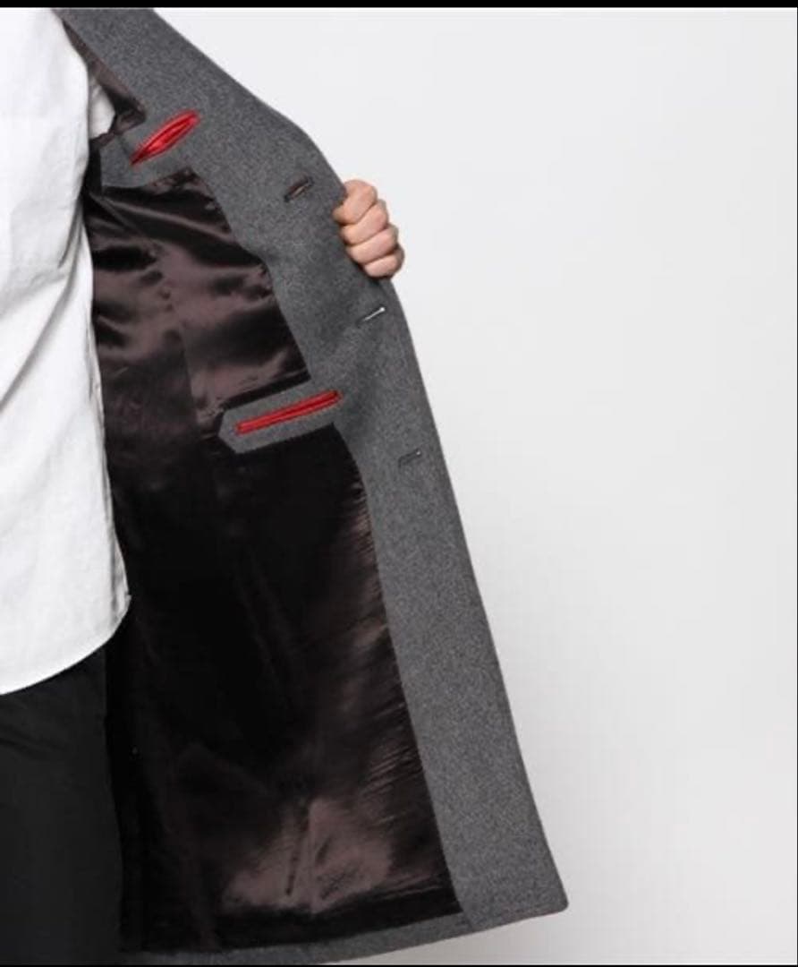 美品！【LOVELESS】ラブレスMENS グレーチェスターコート メンズコート