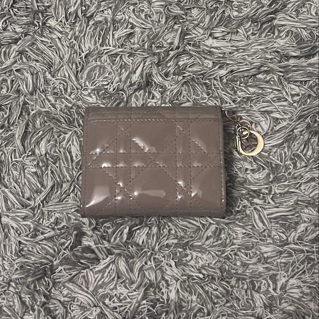 Dior ロータスウォレット ベージュ 三つ折財布