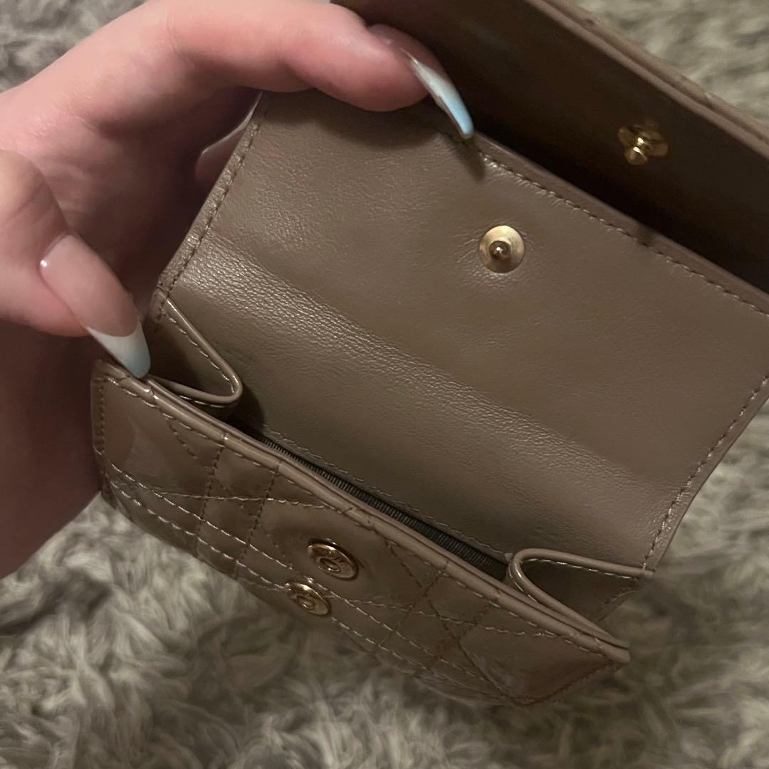 Dior ロータスウォレット ベージュ 三つ折財布