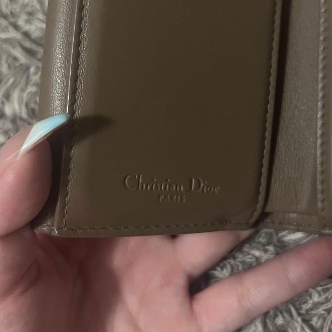Dior ロータスウォレット ベージュ 三つ折財布