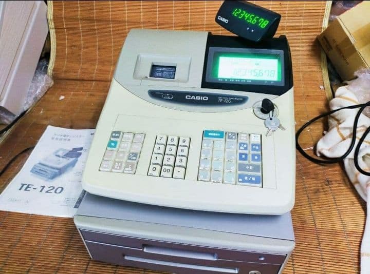 カシオレジスター　TE-120　フル設定込み　送料無料　人気機種　400000