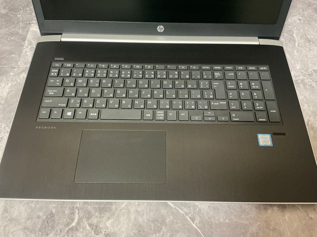 美品 HP ProBook 17インチcorei5 第8世代 新品SSD256