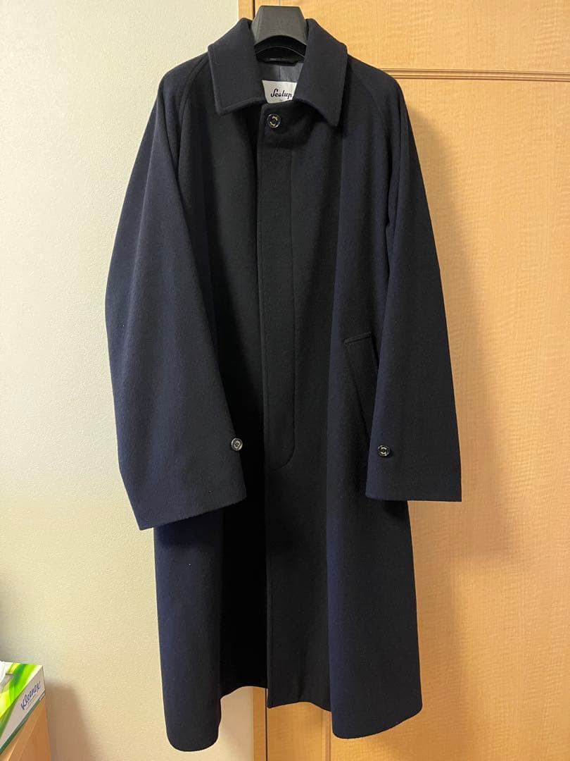 Sealup BEAMS F ステンカラーコート ネイビー