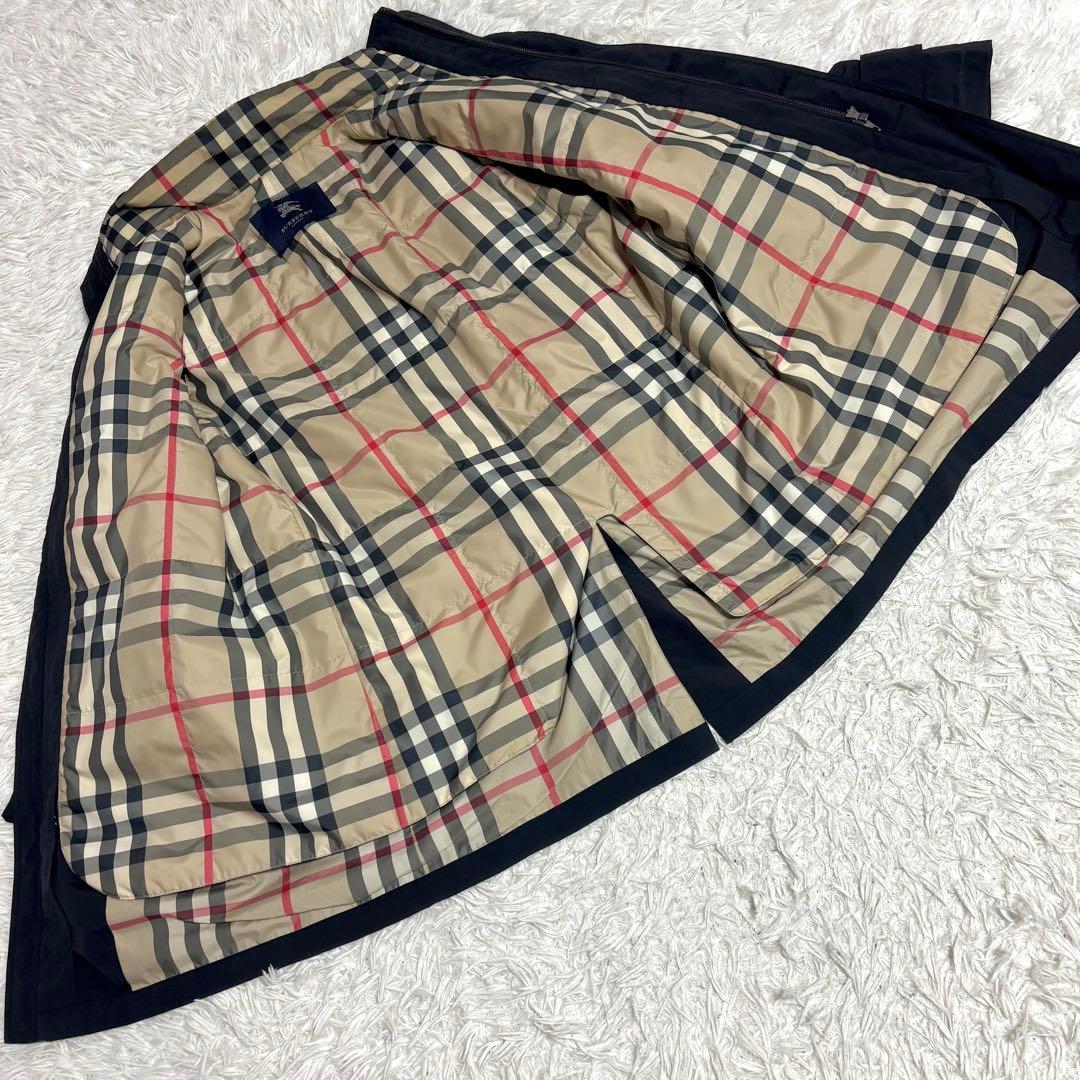 ✨美品✨バーバリーロンドン　ダウンライナー付きコート　メガチェック　黒