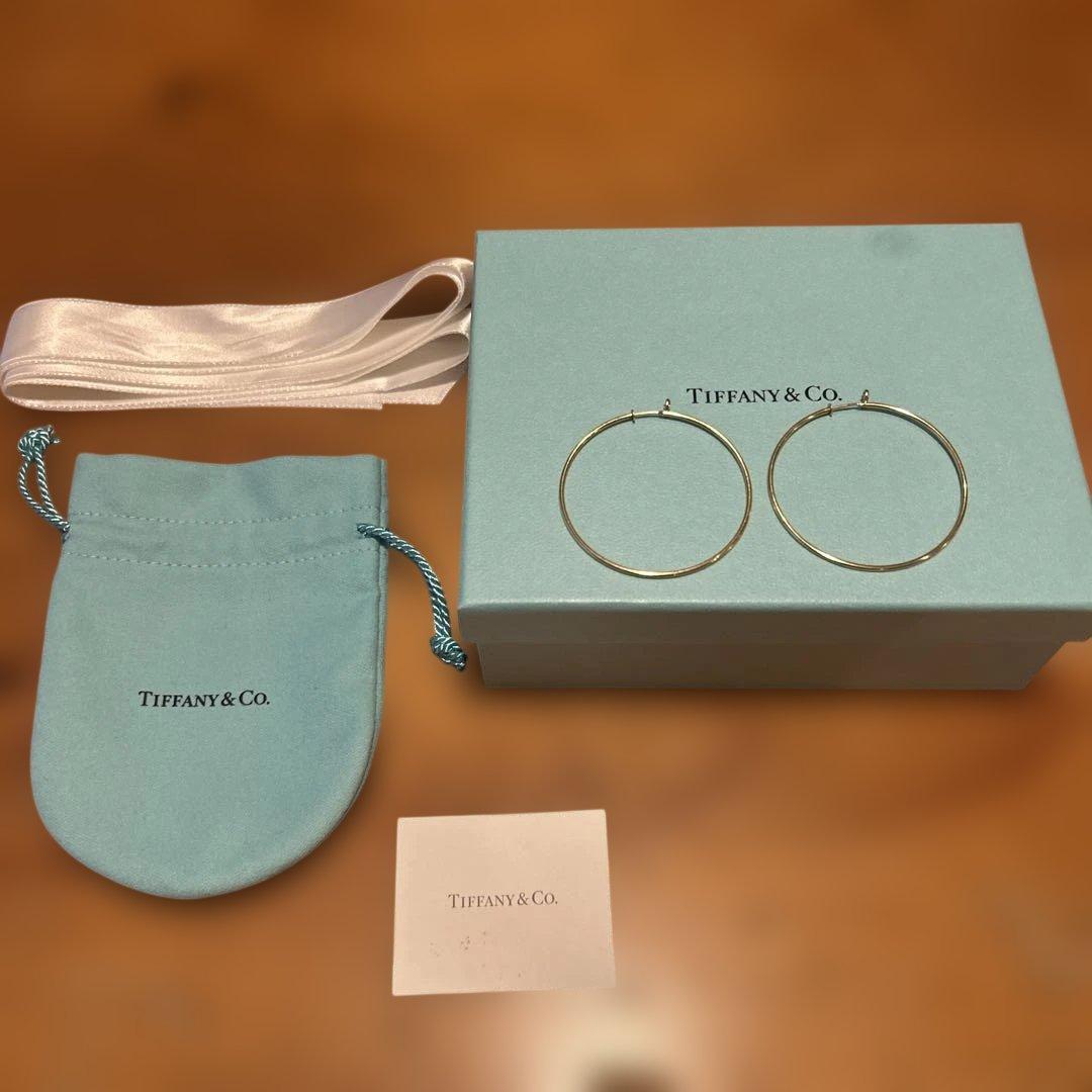 Tiffany & Co. ダイヤモンドフープピアス　YG エルサペレッティ