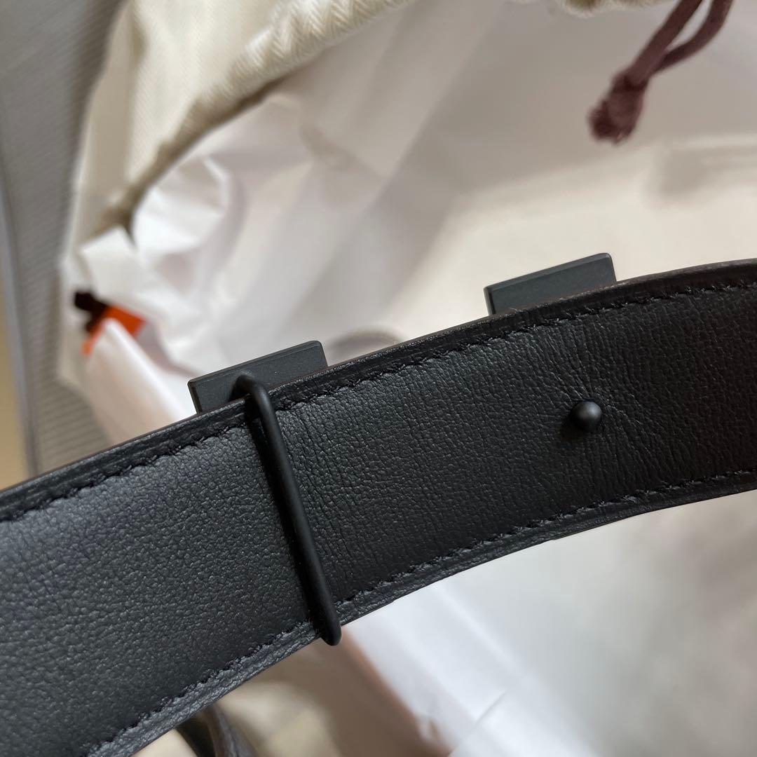 HERMES エルメス ベルト バックル リバーシブル トゴ マッド ブラック