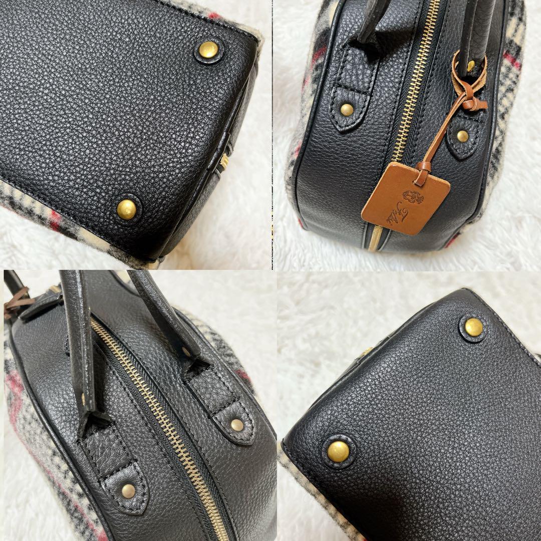 未使用級✨フェリージ 近年モデル wool blend handbag バッグ