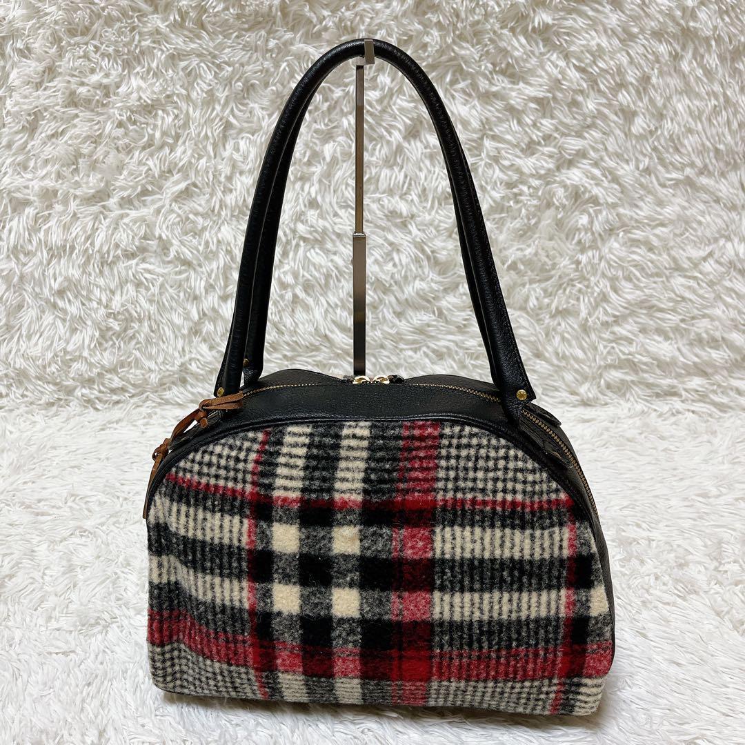 未使用級✨フェリージ 近年モデル wool blend handbag バッグ