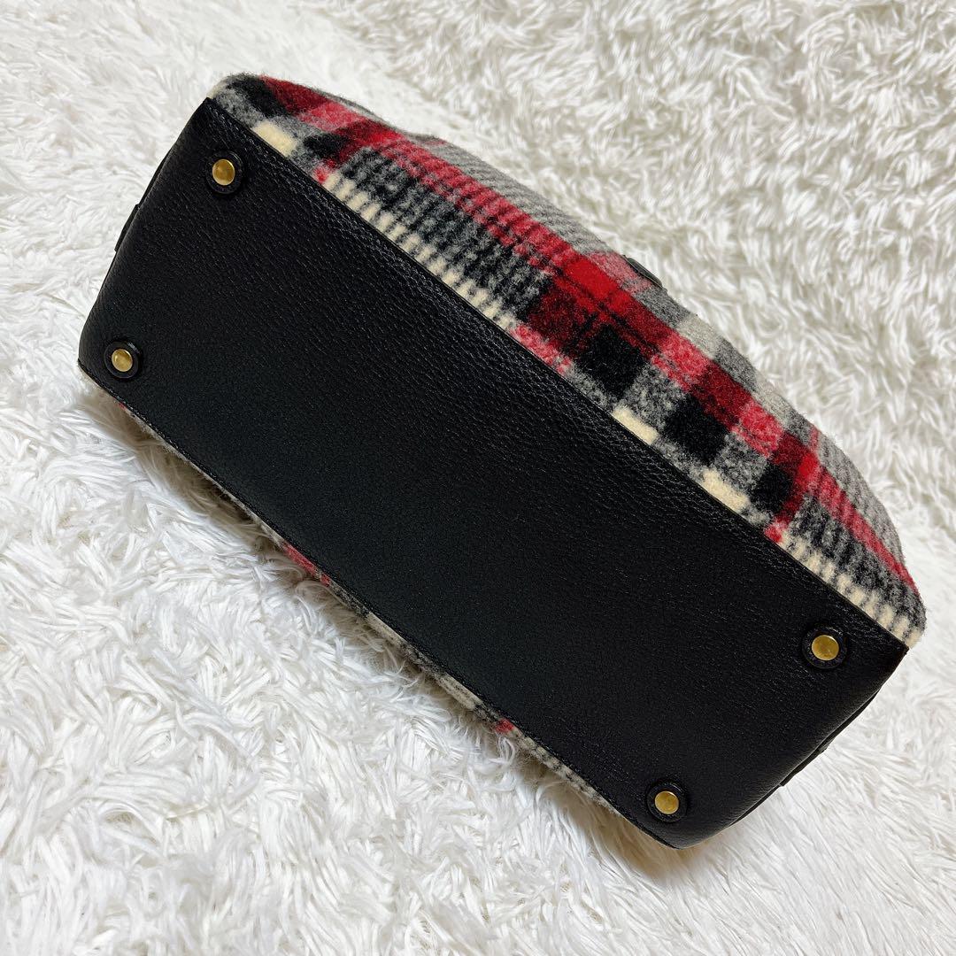 未使用級✨フェリージ 近年モデル wool blend handbag バッグ