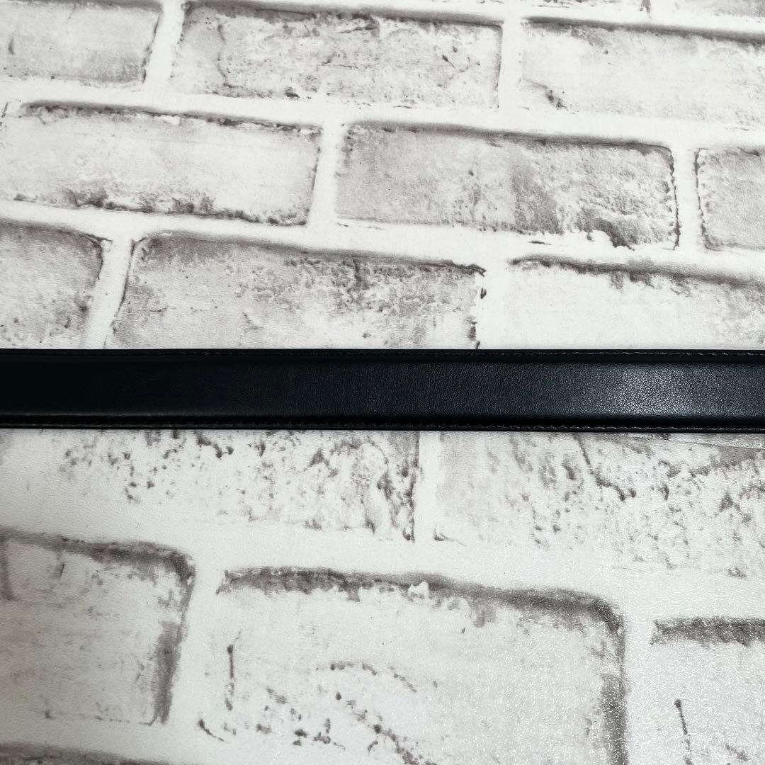 極美品✨ブルガリ　ベルト　スクエアバックル　シルバー金具　黒