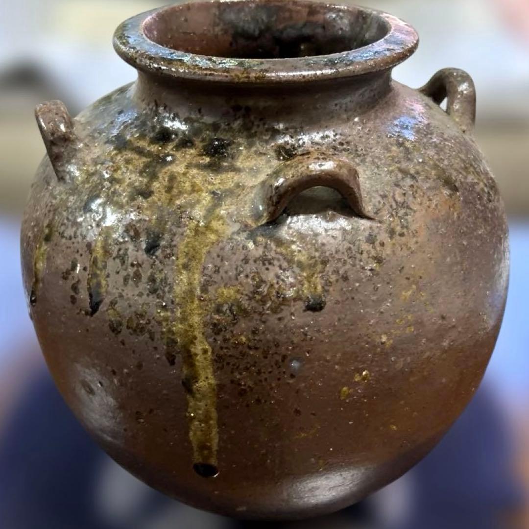 425【未使用美品】丹波立杭焼 花器 陶器 コレクション 伝統工芸 壺 甕