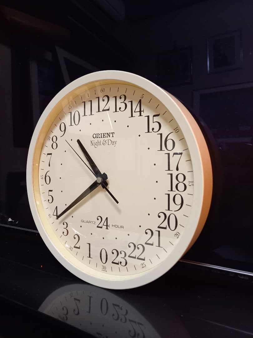 希少　ORIENT　日本製　ヴィンテージ　ポストモダン　壁掛け　24時間　時計
