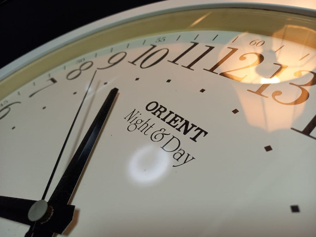 希少　ORIENT　日本製　ヴィンテージ　ポストモダン　壁掛け　24時間　時計