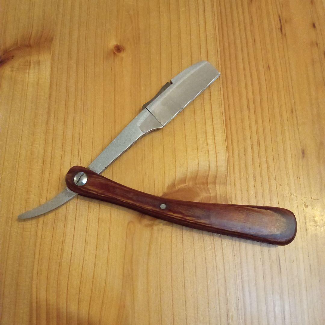 フェザー 木製 レザー カミソリ 理容 剃刀 床屋 櫛 コーム barber