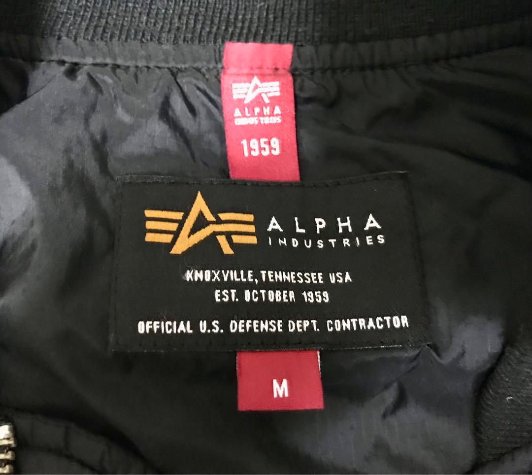 ALPHA MA-1 フライトジャケット ブラック アルファ