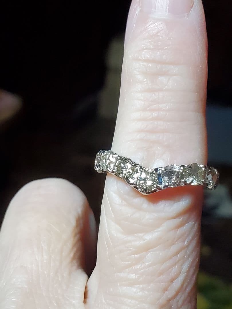 こ*読様 V字型K18WGエタニティリング2.0ct