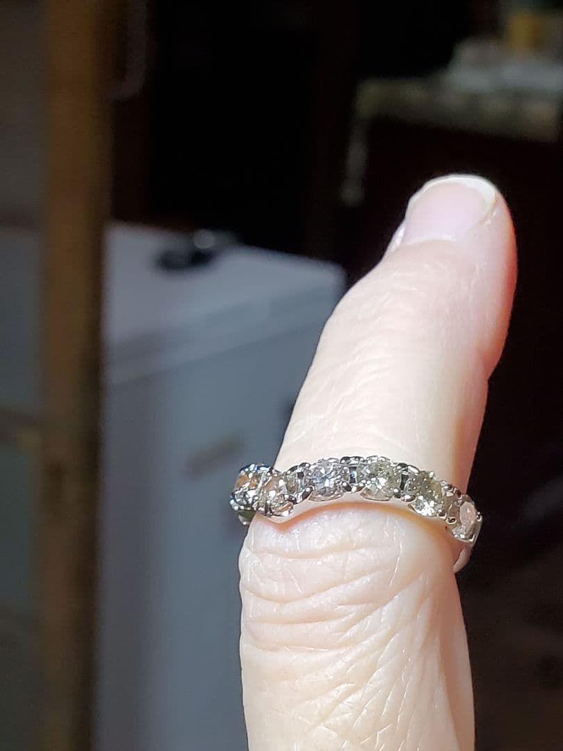 こ*読様 V字型K18WGエタニティリング2.0ct