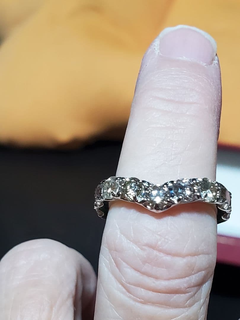 こ*読様 V字型K18WGエタニティリング2.0ct