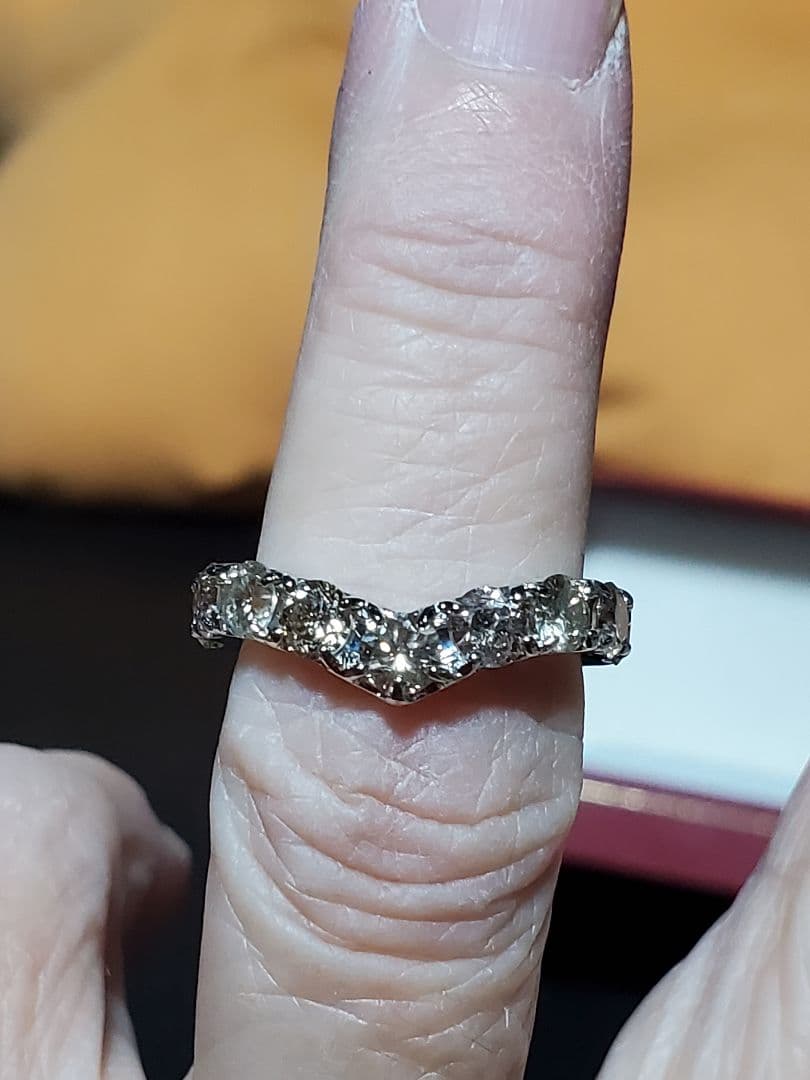 こ*読様 V字型K18WGエタニティリング2.0ct