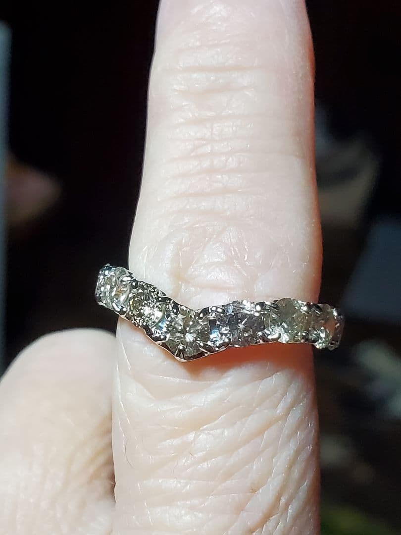 こ*読様 V字型K18WGエタニティリング2.0ct