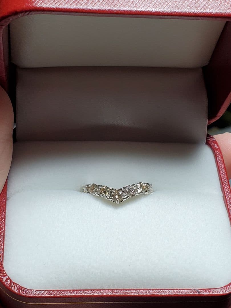 こ*読様 V字型K18WGエタニティリング2.0ct