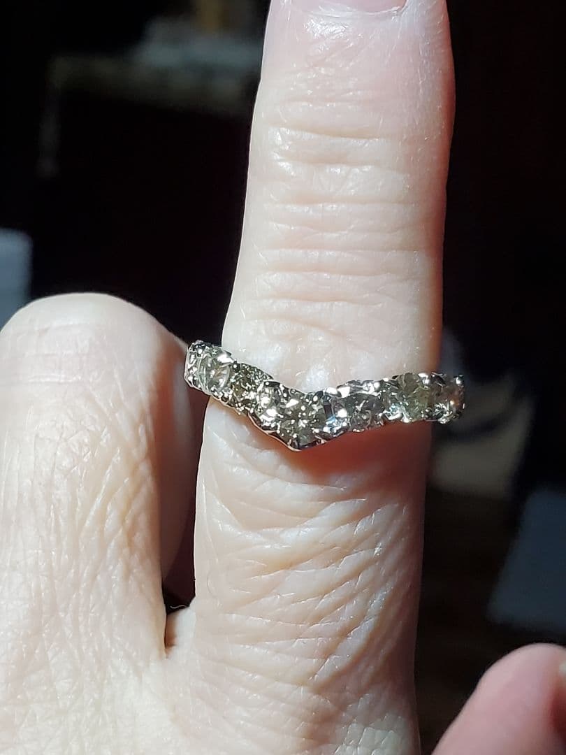 こ*読様 V字型K18WGエタニティリング2.0ct