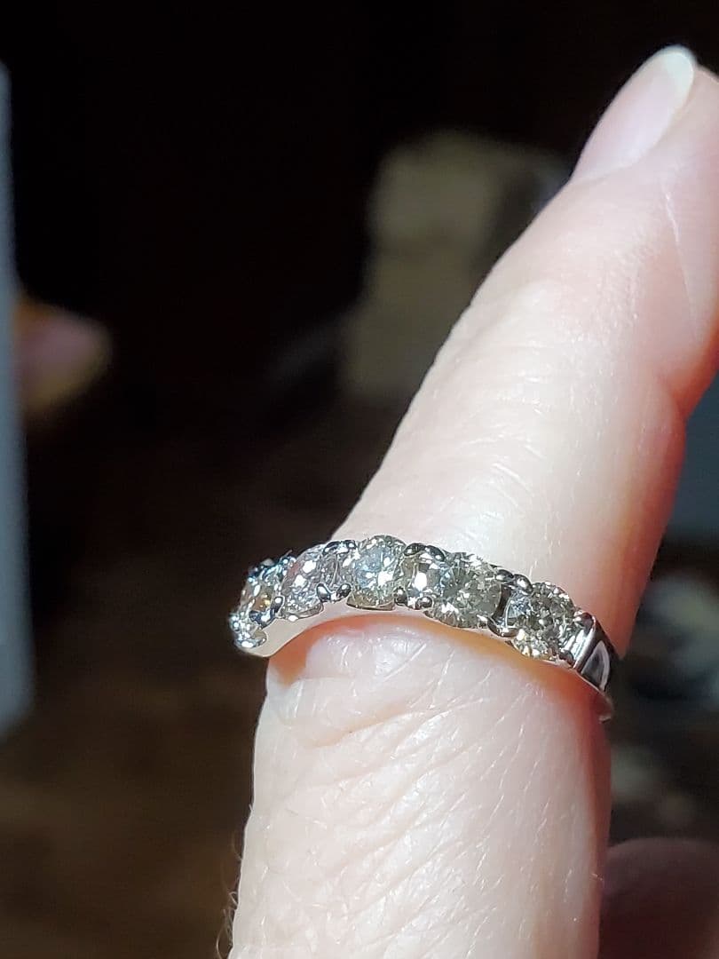 こ*読様 V字型K18WGエタニティリング2.0ct