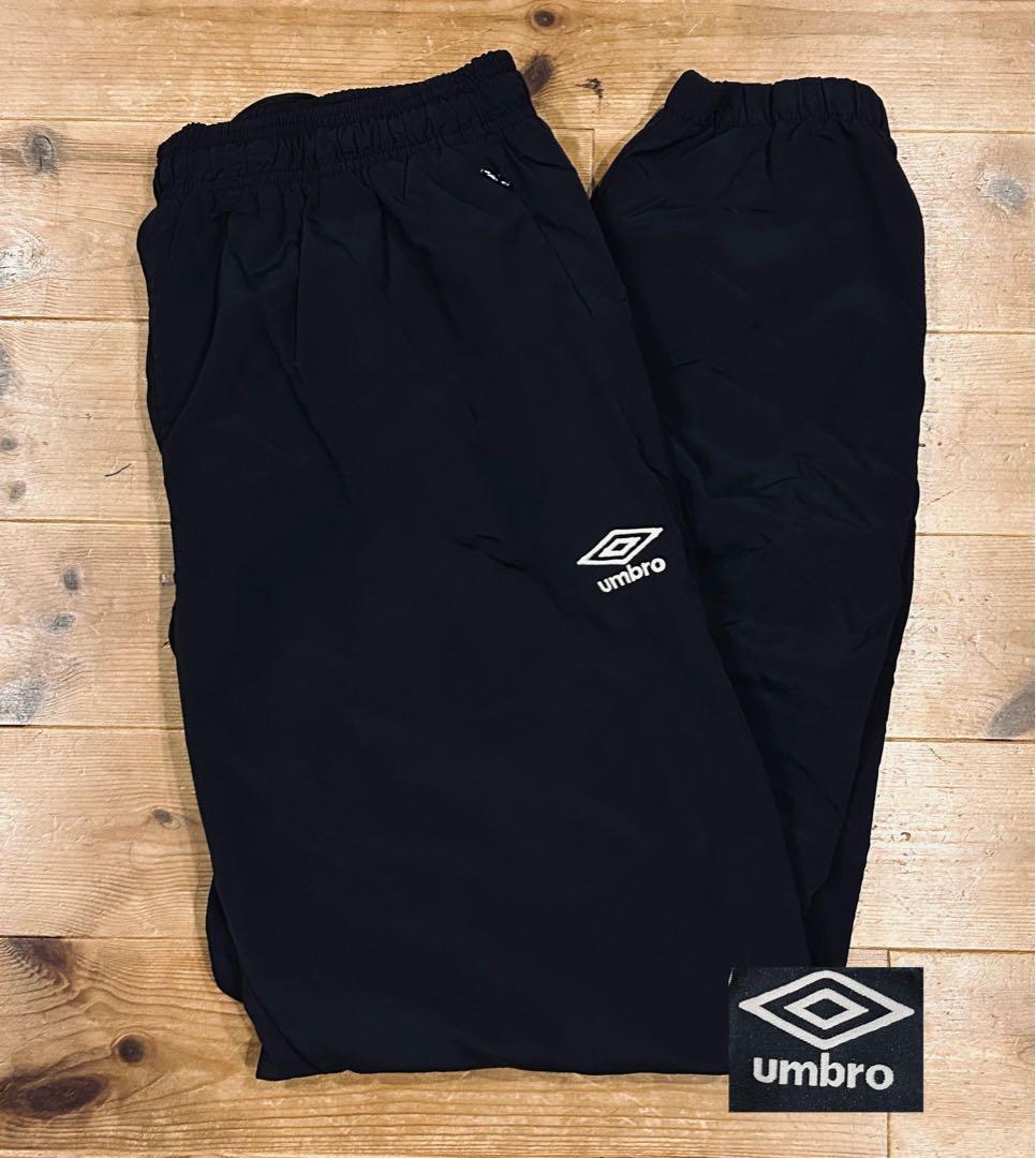 パンツ 古着 90s UMBRO アンブロ XL ナイロン 黒 フリース 美品