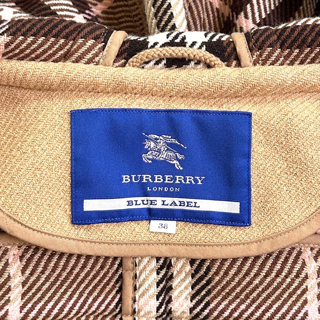 極美品✨バーバリーブルーレーベル ダッフルコート ヘリンボーン ノバチェック M
