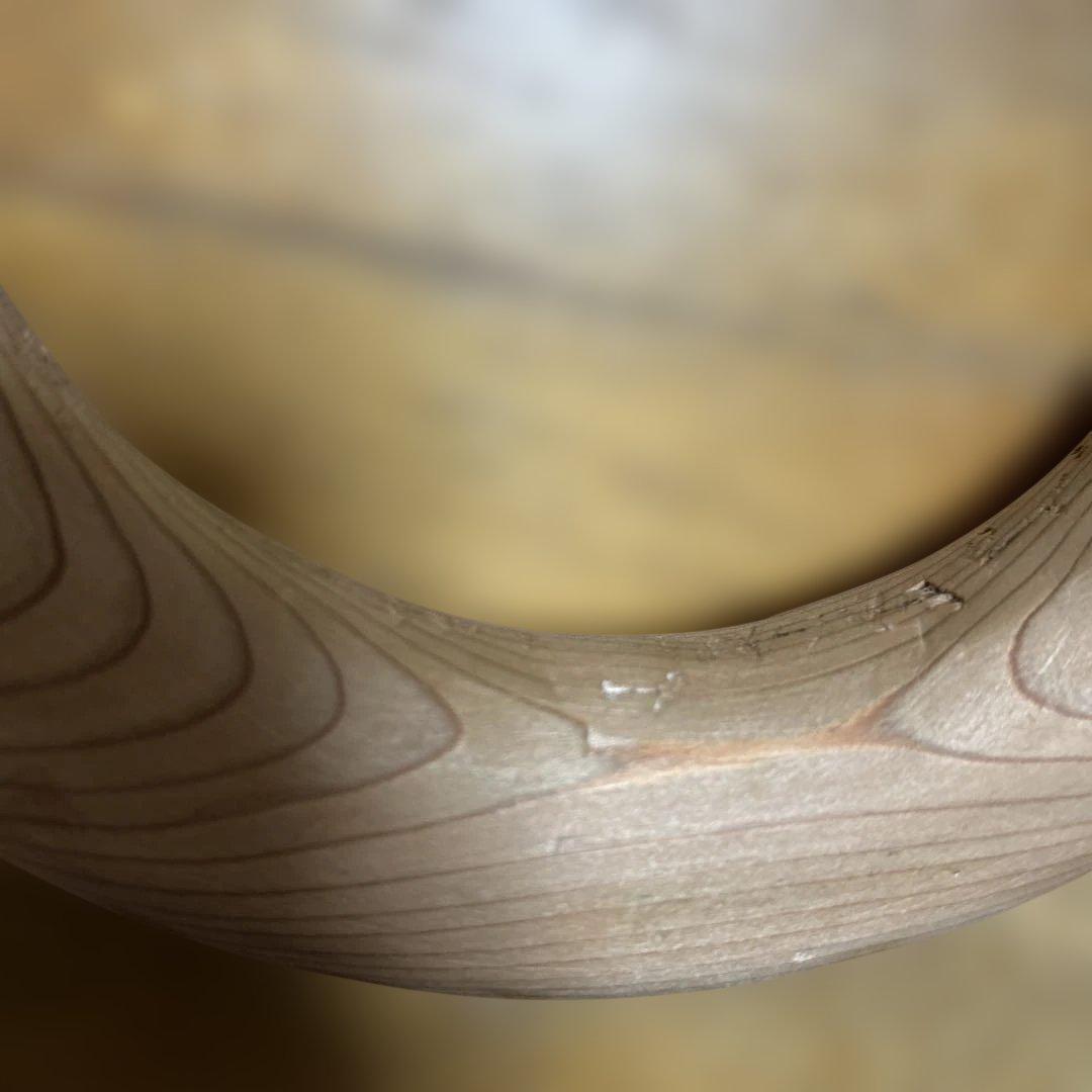 木製円形オブジェ