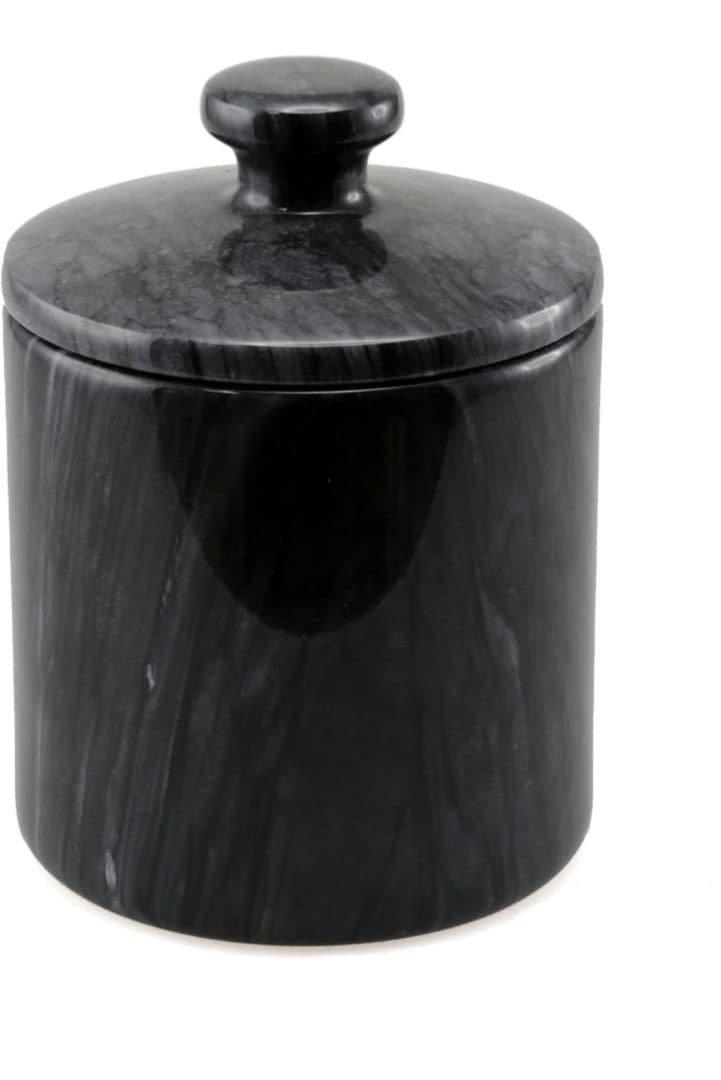 ブラックマーブル スパコレクション コットンボールホルダー