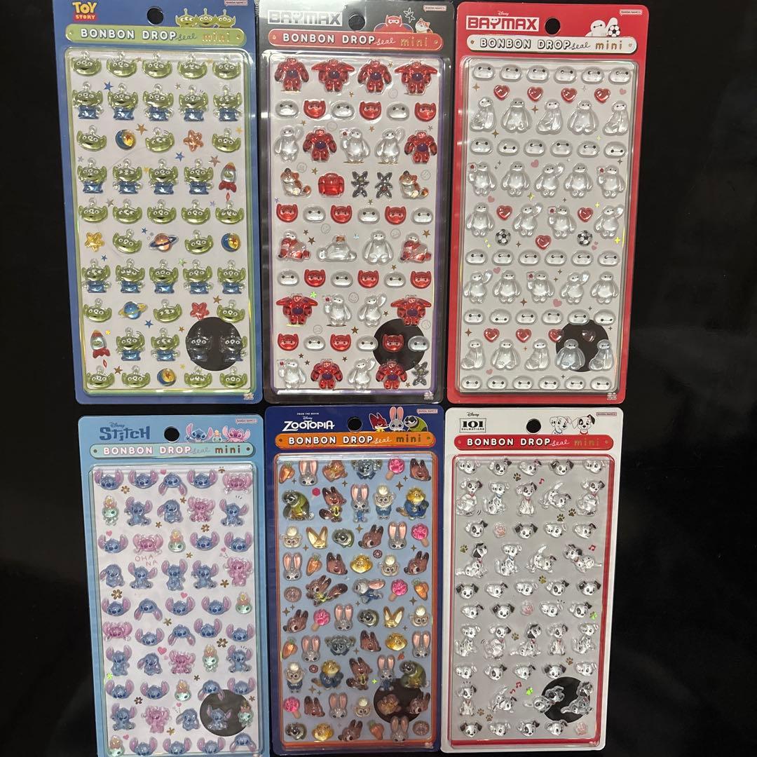 【正規品】ディズニー　ボンボンドロップシール　ミニ　まとめ売り