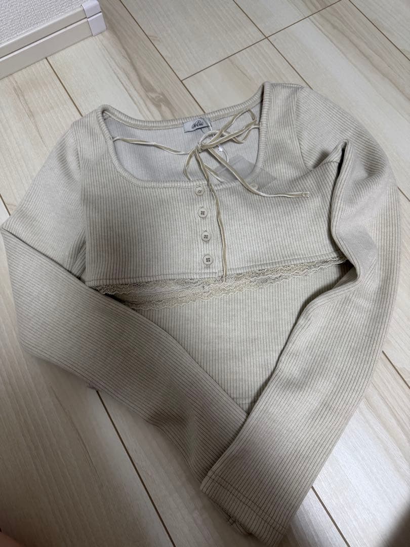 トップス YILON Rib ensemble button tops
