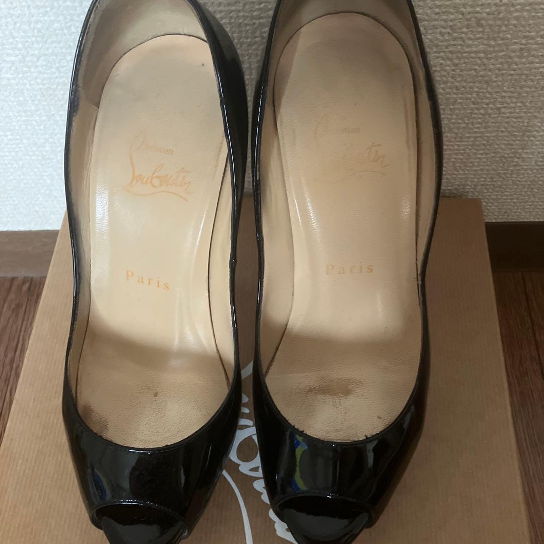 靴 Lady Peep 150mm patent calf 36