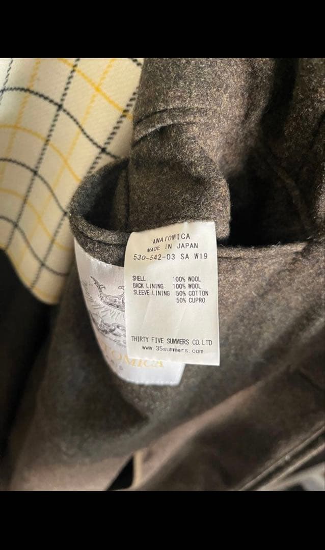 ANATOMICA シングルラグランコート