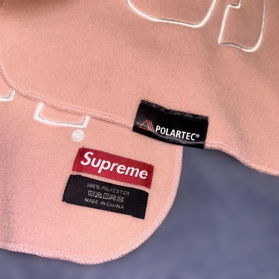 Supreme フリース マフラー ピンク POLARTEC スカーフ レア