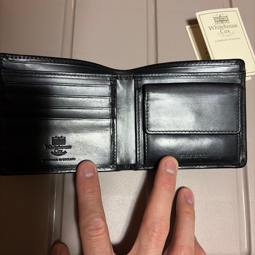 Whitehouse Cox 二つ折り財布 ブラック　s1058