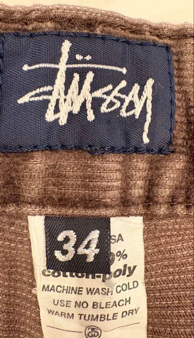 STUSSYステューシー90's USA コーデュロイストレートパンツ 34