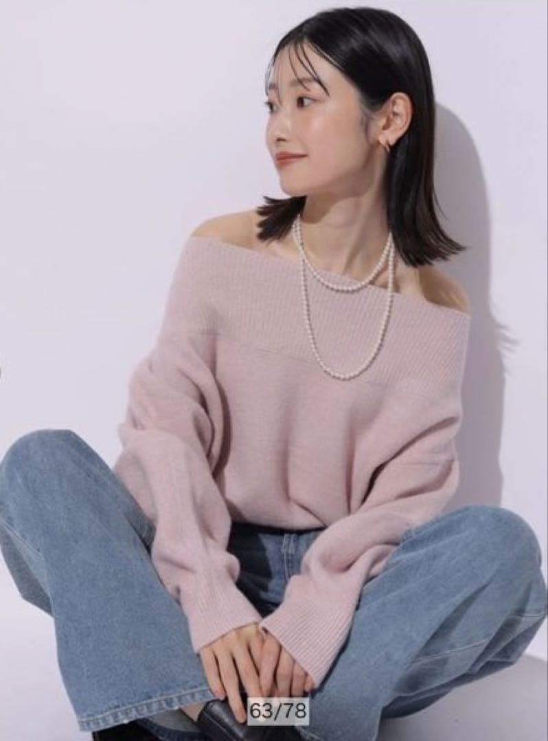 【新品未使用】Mystrada♡アクアオフショルニット　薄ピンク
