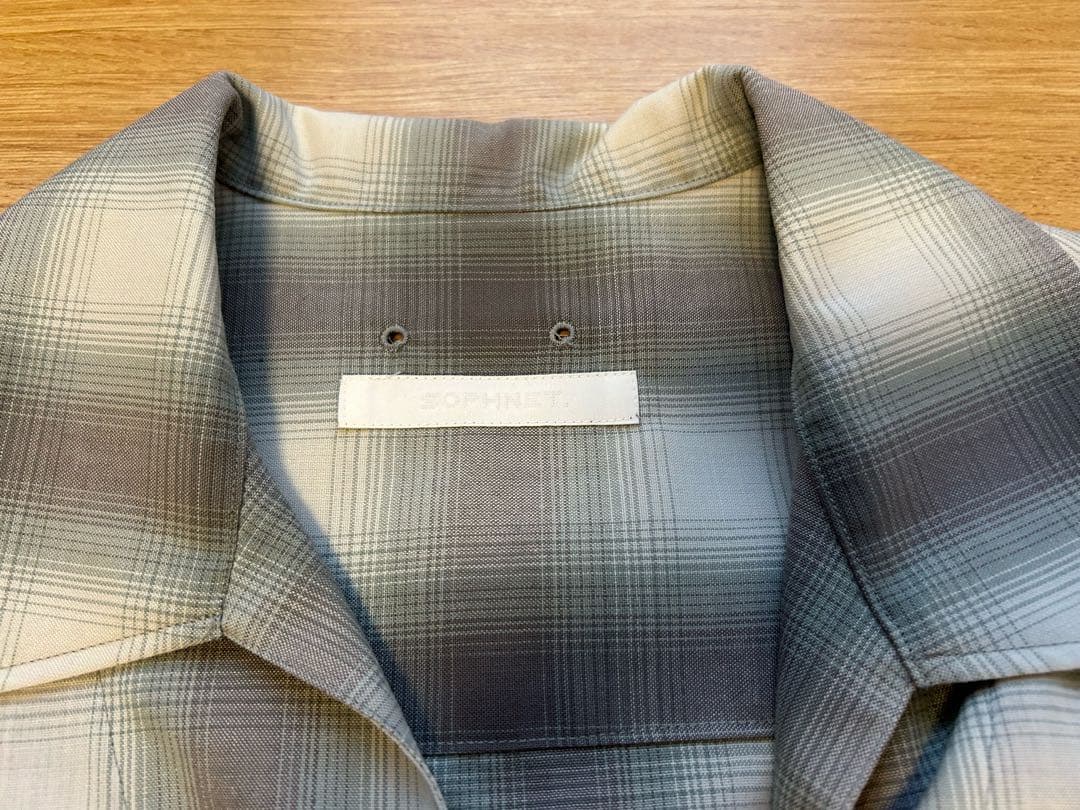 トップス HIGH-TWIST OMBRE CHECK SKIPPER SHIRT
