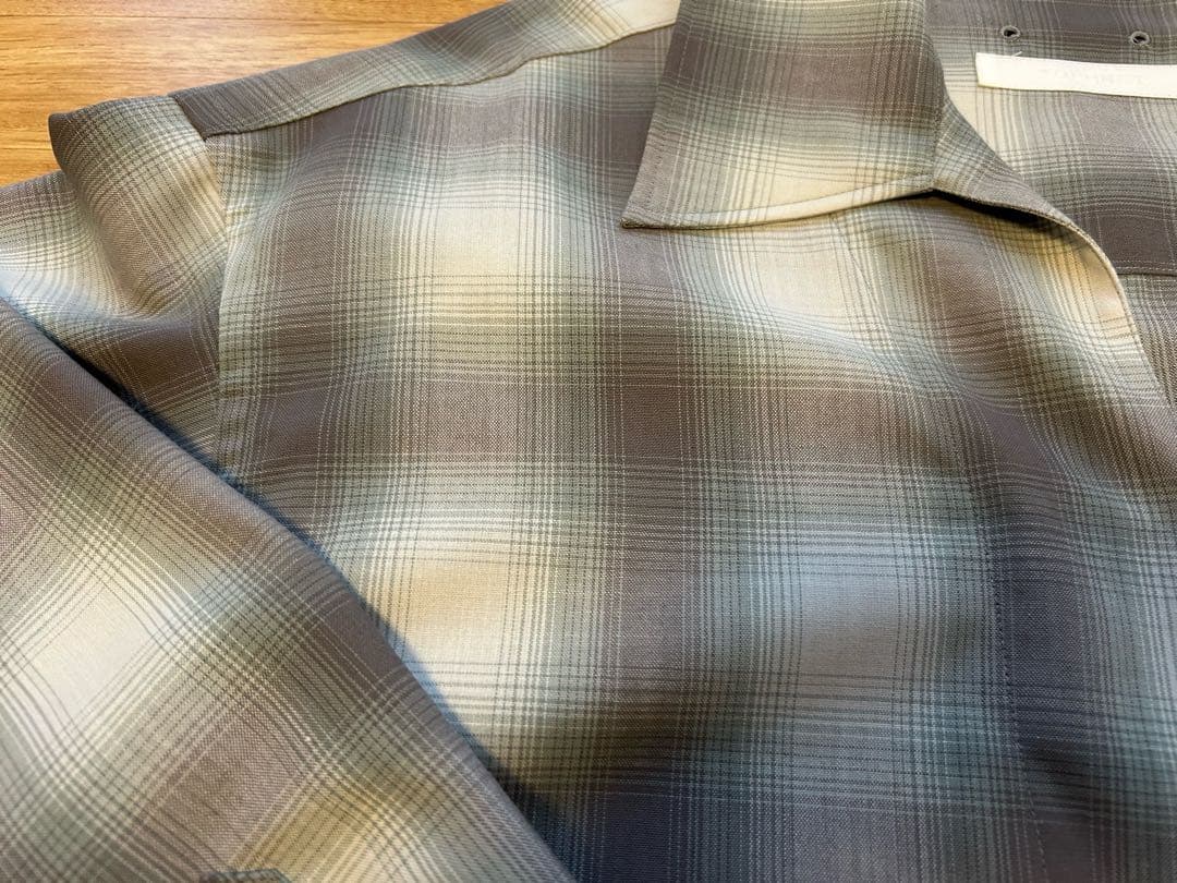 トップス HIGH-TWIST OMBRE CHECK SKIPPER SHIRT