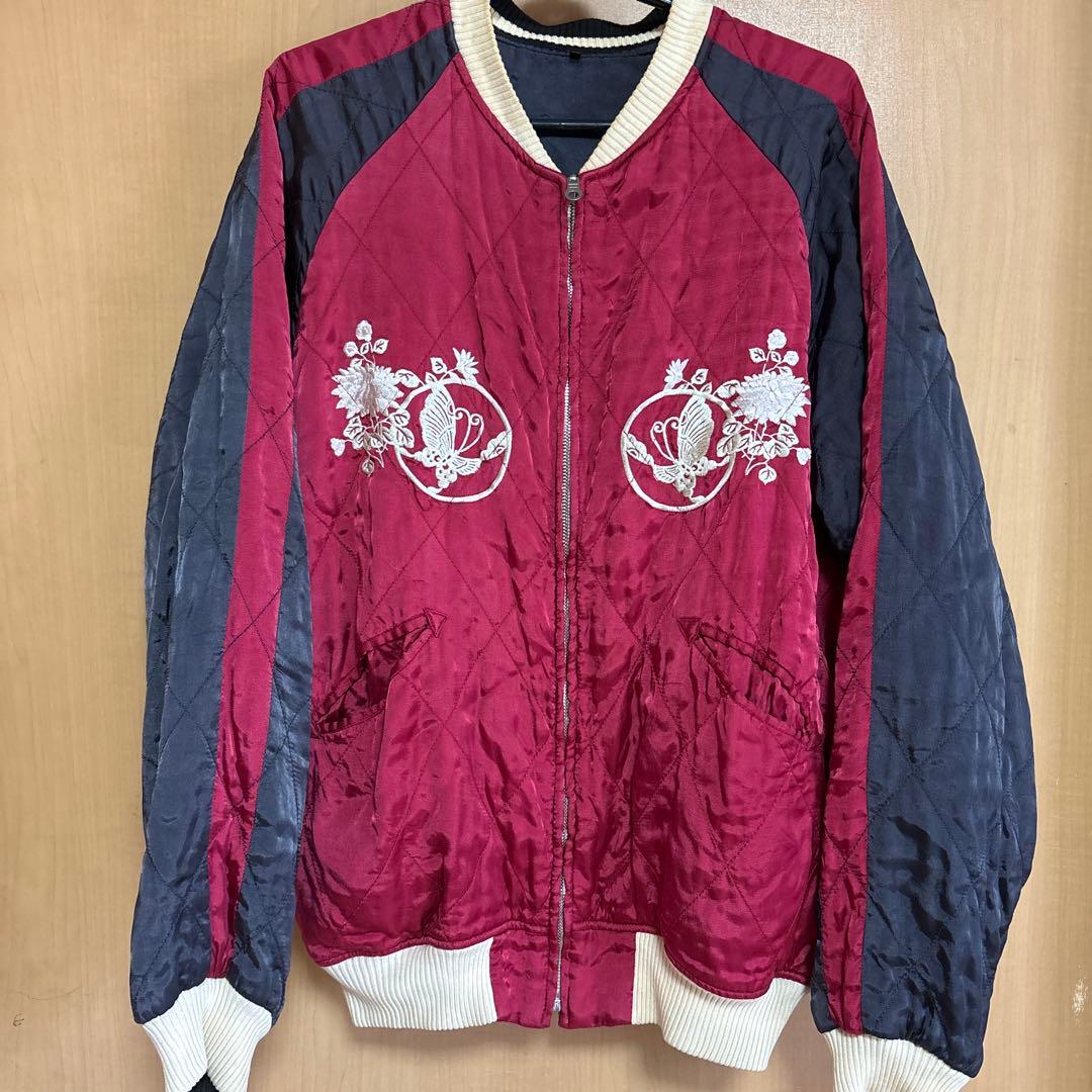 ハリウッドランチマーケット　スカジャン　リバーシブル　ブルーブルー　東洋