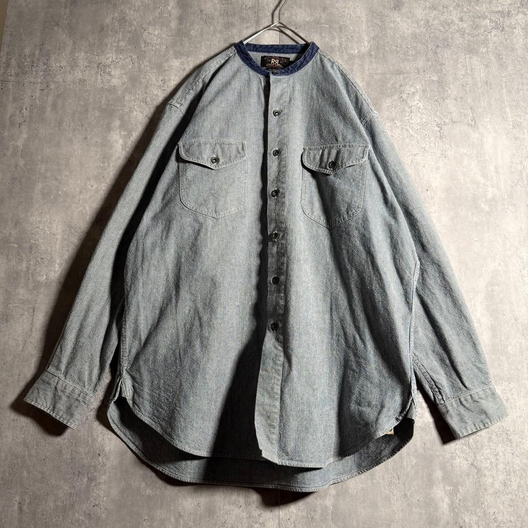 ⭐️希少⭐️RRL ダブルアールエル シャツジャケット 90s バンドカラー L