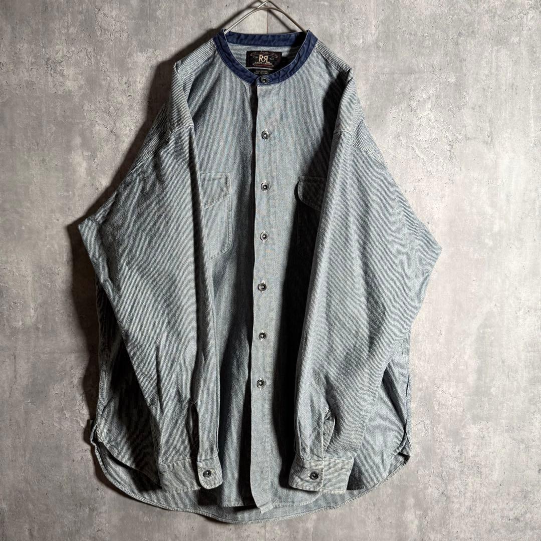 ⭐️希少⭐️RRL ダブルアールエル シャツジャケット 90s バンドカラー L
