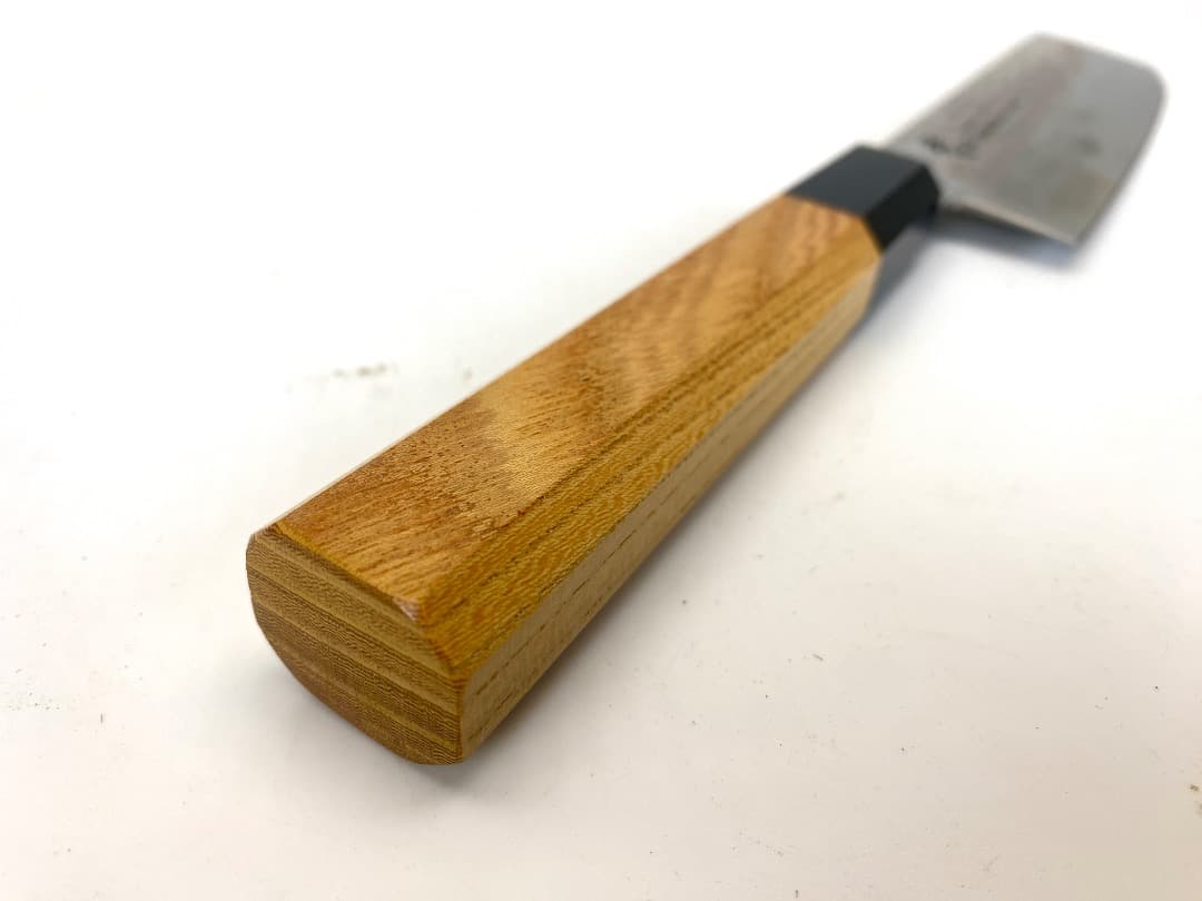 堺孝行 菜切包丁 33層ダマスカス 槌目 欅柄 V金10号 160mm 新品