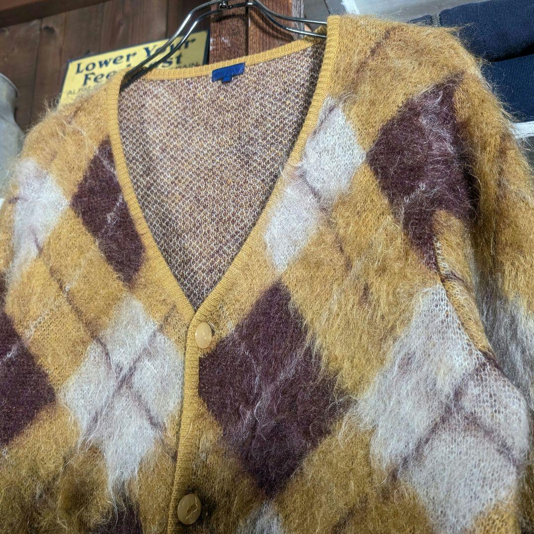 BEAMS　モヘアカーディガン　シャギー　毛足長　菅田将暉　NEEDLES　黄茶