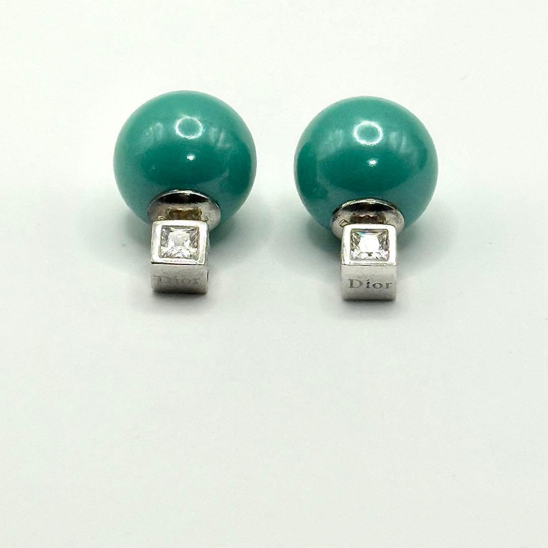 美品✨ChristianDior トライバル ピアス ターコイズ シルバー